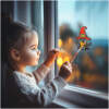 Afbeelding van Halloween raamdecoratie - 4 kleuren - met kwast 1 Stuks [56548A] - 01 56548A web