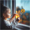 Afbeelding van Halloween raamdecoratie - pompoen - 4 kleuren - met kwast 1 Stuks [56548C] - 01 56548C web