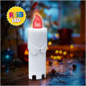 Afbeelding van Halloween LED lantaarn - spook - 4 kleuren LED 1 Stuks [56551] - 01 56551 web