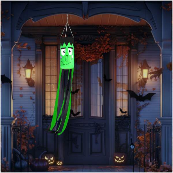 Afbeelding van Halloween windzakdecoratie - Frankenstein - groen - 122 cm 1 Stuks [56552C] - 01 56552C web