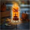 Afbeelding van Halloween LED kaarsdecoratie - Grafsteen - Oranje LED - 3 x LR1130 - 5 x 5 x 10 cm 1 Stuks [56567A] - 01