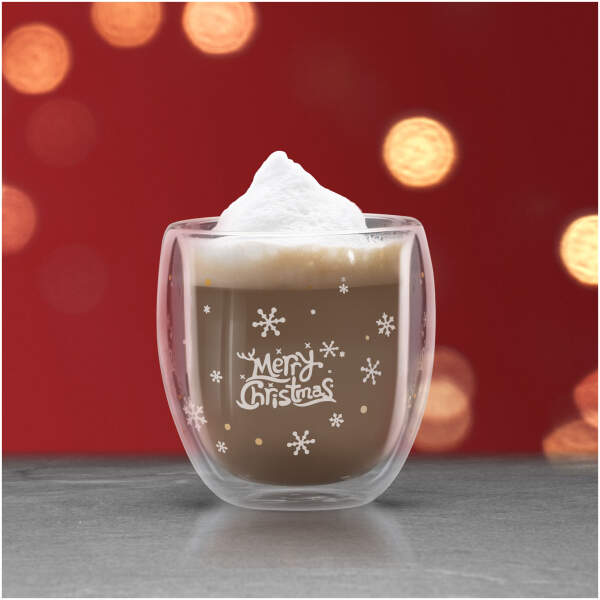 Afbeelding van Kerst dubbelwandige glazen beker - 300 ml 1 Stuks [57176E] - 01 57176E web