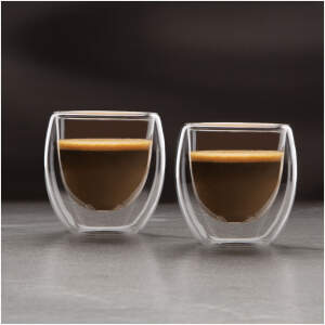 Afbeelding van Dubbelwandige, doorzichtige glazen beker - 80 ml - 2 stuks / verpakking 1 Stuks [57176H] - 01 57176H web 1