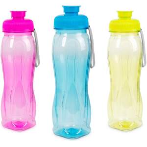 Afbeelding van Sportfles - kunststof, transparant - 750 ml - 3 kleuren 1 Stuks [57213] - 01 57213 web
