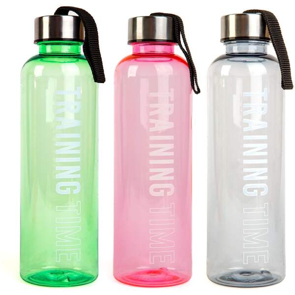 Afbeelding van Sportfles - kunststof, transparant - 550 ml - in 3 kleuren 1 Stuks [57216] - 01 57216 web