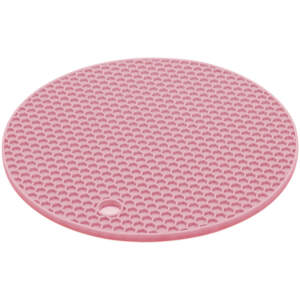 Afbeelding van Siliconen ronde pannenlap 18 cm - roze 1 Stuks [57274PK] - 01 57274PK web 1