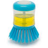 Afbeelding van Vaatwasborstel met afwasmiddeldispenser - blauw 1 Stuks [57310] - 01 57310 web 1