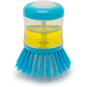 Afbeelding van Vaatwasborstel met afwasmiddeldispenser - blauw 1 Stuks [57310] - 01 57310 web 1