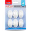 Afbeelding van Zelfklevende hanger - wit - kunststof - 2,5 x 4 cm - 6 stuks / verpakking 1 Stuks [57348] - 01 57348 web 1