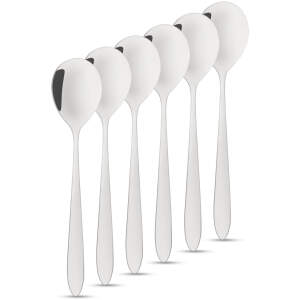 Afbeelding van Koffielepel / dessertlepel van roestvrij staal - 137 x 30 mm - 6 stuks / verpakking 1 Stuks [57577] - 01