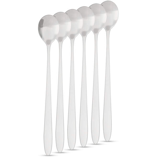 Afbeelding van Koffielepel / latte macchiato lepel van roestvrij staal - 186 x 30 mm - 6 stuks / verpakking 1 Stuks [57578]