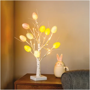 Afbeelding van Paasei-boomdecoratie - 10 eieren, 24 LED's - 50 cm - 3 x AA 1 Stuks [57945] - 01 57945 web