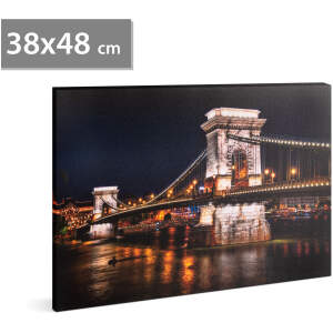 Afbeelding van LED-wandlamp - "Lánchíd" - 2 x AA, 38 x 48 cm 1 Stuks [58018G] - 01 58018G web