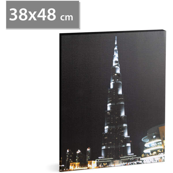 Afbeelding van LED-wandlamp - "Burj Khalifa" - 2 x AA, 38 x 48 cm 1 Stuks [58018J] - 01 58018J web
