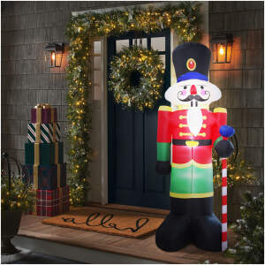 Afbeelding van Opblaasbare kerstnotenkraker - 240 cm - IP44 - 9 LED - netvoeding 1 Stuks [58060L] - 01 58060L web