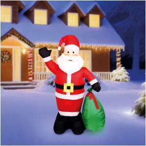 Afbeelding van Opblaasbare Kerstman - 180 cm - IP44 - 6 witte LED's - 100 - 240 V 1 Stuks [58067L] - 01 58067L web