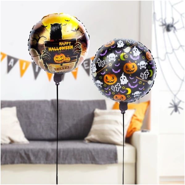 Afbeelding van Halloween ballonnenset - pompoen & grafsteen - 2 stuks / verpakking 1 Stuks [58080K] - 01 58080K web