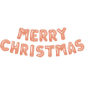 Afbeelding van 3D kerstballon "Merry Christmas" - roségoud 1 Stuks [58081C] - 01 58081C web