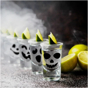 Afbeelding van Halloween folie sticker set - zwarte pompoengezichten - 16 stuks / pak 1 Stuks [58131E] - 01 58131E web