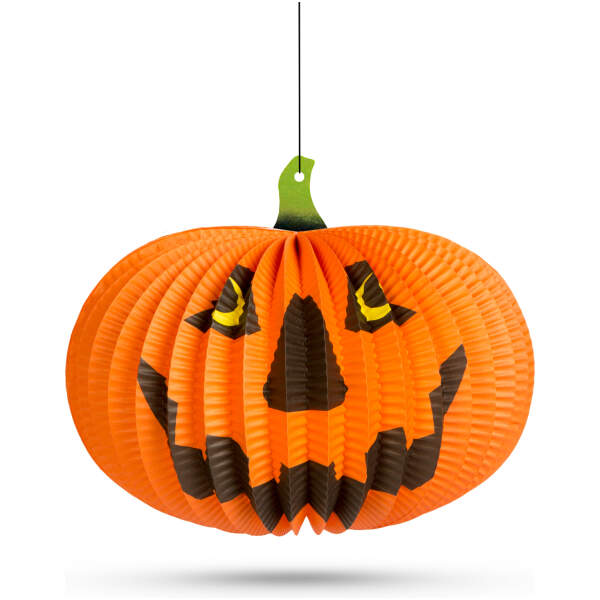 Afbeelding van Halloween pompoen lantaarn - met hanger - 26 cm 1 Stuks [58137C] - 01 58137C web