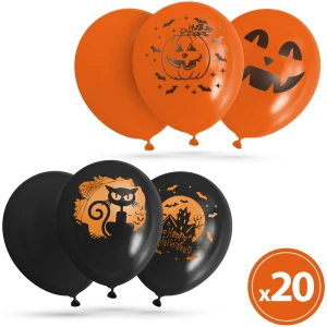 Afbeelding van Halloween ballonnenset - 6 soorten - 20 stuks / pak 1 Stuks [58140] - 01 58140 web
