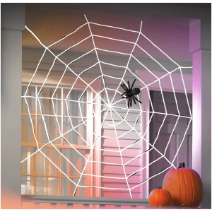 Afbeelding van Spinnenweb en spin - wit - 130 x 130 cm 1 Stuks [58143] - 01 58143 web