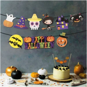 Afbeelding van Halloween papieren slinger - met meerdere motieven - 3,5 m 1 Stuks [58169] - 01 58169 web