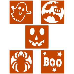 Afbeelding van Halloween stencilset - 5 stuks / verpakking 1 Stuks [58176] - 01 58176 web 1