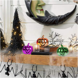 Afbeelding van Halloween pompoendecoratie - glanzend - 6 cm - 3 kleuren / verpakking 1 Stuks [58180] - 01 58180 web