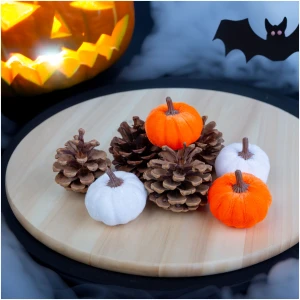 Afbeelding van Herfstdecoratie - pompoen en doos - 6 cm - schuimspons - 8 stuks / verpakking 1 Stuks [58188B] - 01 58188B web