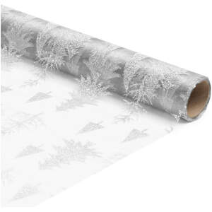 Afbeelding van Kersttafelloper - wit / wit - 180 x 28 cm 1 Stuks [58200C] - 01 58200C web