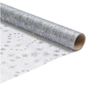 Afbeelding van Kersttafelloper - grijs / zilver - 180 x 28 cm 1 Stuks [58200G] - 01 58200G web