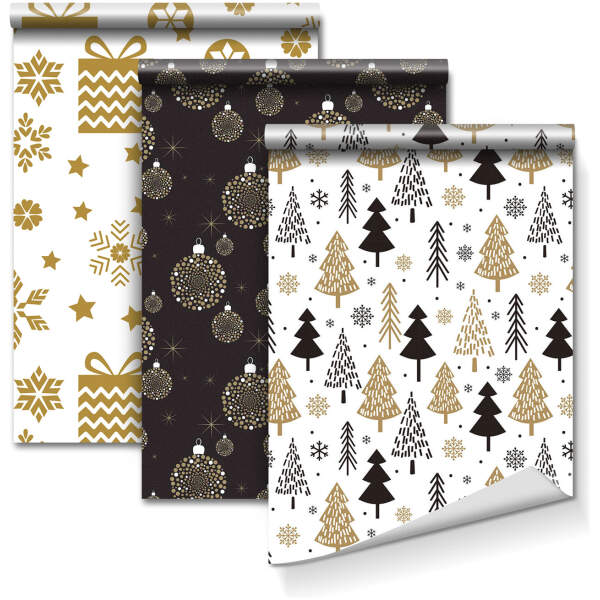 Afbeelding van Inpakpapier - 3 soorten - 70 g/m² - 70 x 150 cm 1 Stuks [58205B] - 01 58205B web
