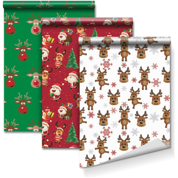 Afbeelding van Inpakpapier - 3 soorten - 70 g/m² - 70 x 150 cm 1 Stuks [58205C] - 01 58205C web
