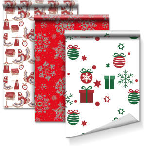 Afbeelding van Inpakpapier - 3 soorten - 70 g/m² - 70 x 150 cm 1 Stuks [58205F] - 01 58205F web