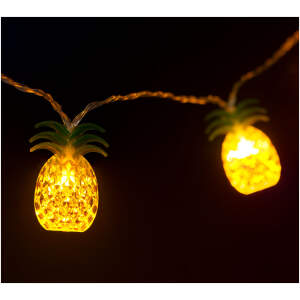 Afbeelding van LED lichtsnoer - ananas - 1,65 m - 10 LED - warmwit - 2 x AA 1 Stuks [58219B] - 01 58219B web