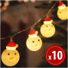 Afbeelding van LED lichtsnoer - sneeuwpop - 10 LED's - 1,1 meter - warm wit - 3 x AA 1 Stuks [58222A] - 01 58222A web