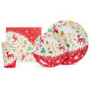 Afbeelding van Kerstservies van papier - 12 borden, 6 bekers, 20 servetten 1 Stuks [58224A] - 01 58224A web