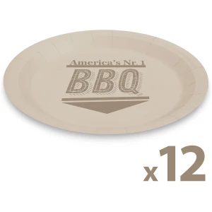 Afbeelding van Set papieren borden - BBQ - 23 cm - 12 stuks / pak 1 Stuks [58235D] - 01 58235D web
