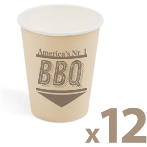 Afbeelding van Papieren beker - BBQ - 2,5 dl - 12 stuks / pak 1 Stuks [58237D] - 01 58237D web