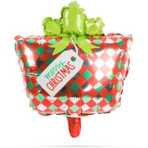 Afbeelding van Kerstballon - cadeau - aluminium - 30 x 18 cm 1 Stuks [58270D] - 01 58270D web