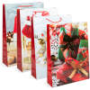 Afbeelding van Kerstcadeautas - papier - 330 x 102 x 457 mm - 4 soorten / verpakking 12 Stuks [58300] - 01 58300 web