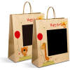 Afbeelding van Cadeauzakje - papier, "Craft" - 265 x 127 x 330 mm - 2 soorten / verpakking 12 Stuks [58313] - 01