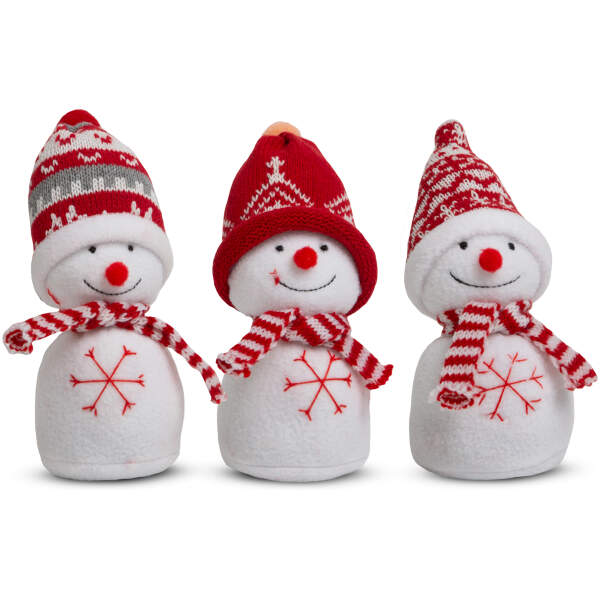 Afbeelding van Kerst sneeuwpop decoratie - 20 cm - 3 soorten 1 Stuks [58354] - 01 58354 web 1