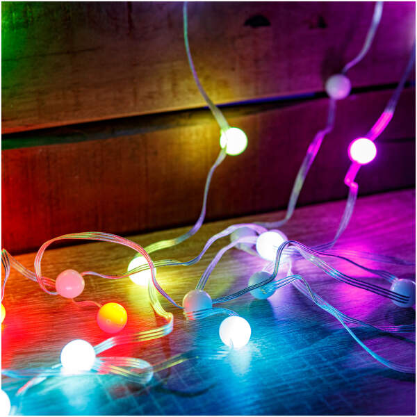 Afbeelding van Slimme lichtslinger - USB - 33 stuks RGBIC LED - 5 m - Bluetooth + muziekmodus - IP65 1 Stuks [58382D] - 01