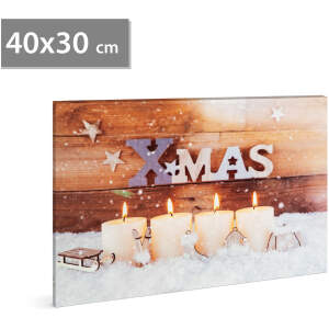 Afbeelding van Kerst LED-afbeelding - met ophanging, 2 x AA, 40 x 30 cm 1 Stuks [58460] - 01 58460 web