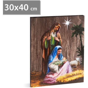 Afbeelding van Kerst LED-afbeelding - met ophanging, 2 x AA, 30 x 40 cm 1 Stuks [58462] - 01 58462 web