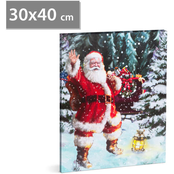 Afbeelding van Kerst LED-afbeelding - met ophanging, 2 x AA, 30 x 40 cm 1 Stuks [58465] - 01 58465 web