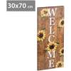 Afbeelding van LED-afbeelding - "Welkom" - met wandhouder, 2 x AA, 30 x 70 cm 1 Stuks [58503] - 01 58503 web
