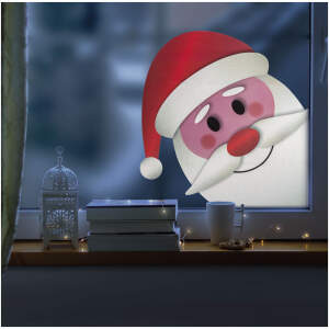 Afbeelding van Kerst raamdecoratie - Kerstman - 28,5 x 27 cm 1 Stuks [58527A] - 01 58527A web